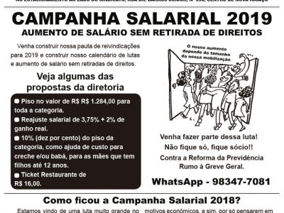 Panfleto Informativo do Sindicato dos Comerciários de Nova Iguaçu e Região (Abril)