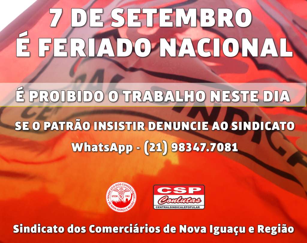 07 DE SETEMBRO É DIA DA INDEPENDÊNCIA DO BRASIL (FERIADO NACIONAL ...